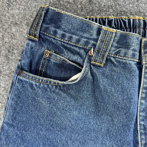 VTG Duke Haband Denim Jeans Pants Stretch Waist 90s Western Men 34L Blue Cowboy - Picture 4 of 9